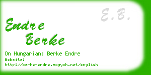 endre berke business card